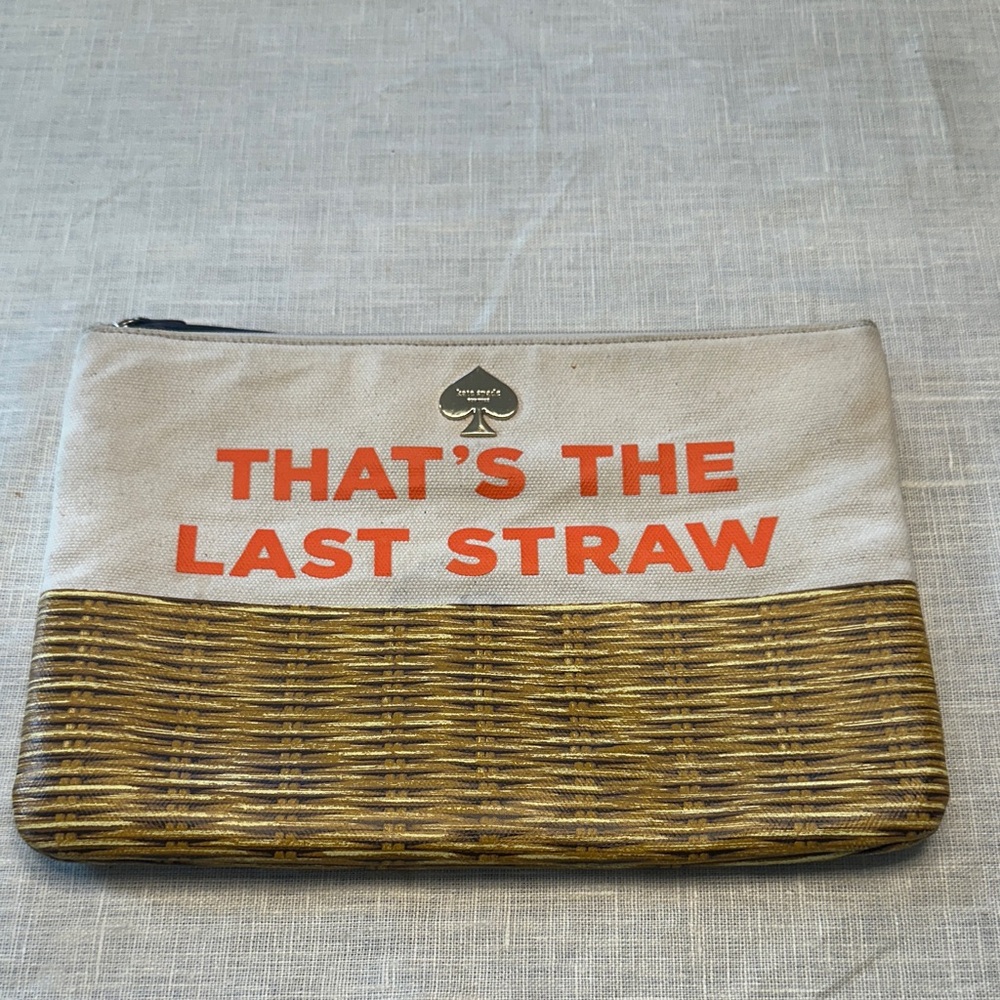 Kate Spade Cream and Brown Toiletry Bag
